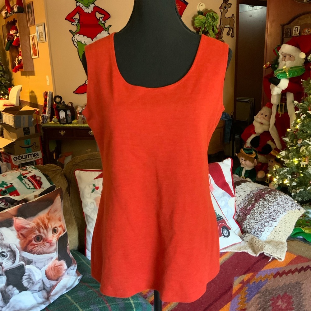 Vintage JCPenney Women's burnt Orange camisole/Tank Top size Medium. MCM